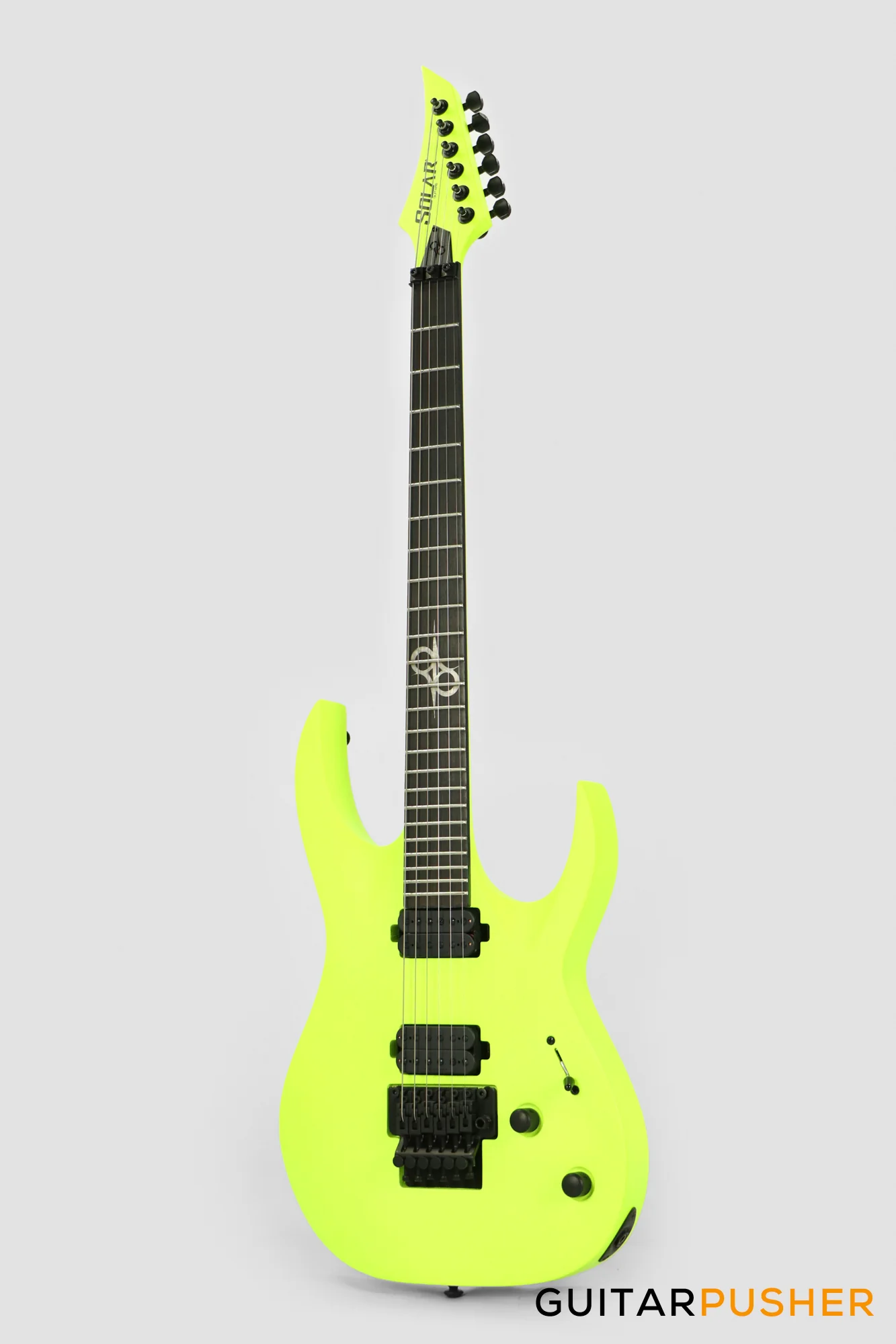 Solar Guitars A2.6FR LN Lemon Neon Matte Electric Guitar w/ Floyd Rose - Image 7