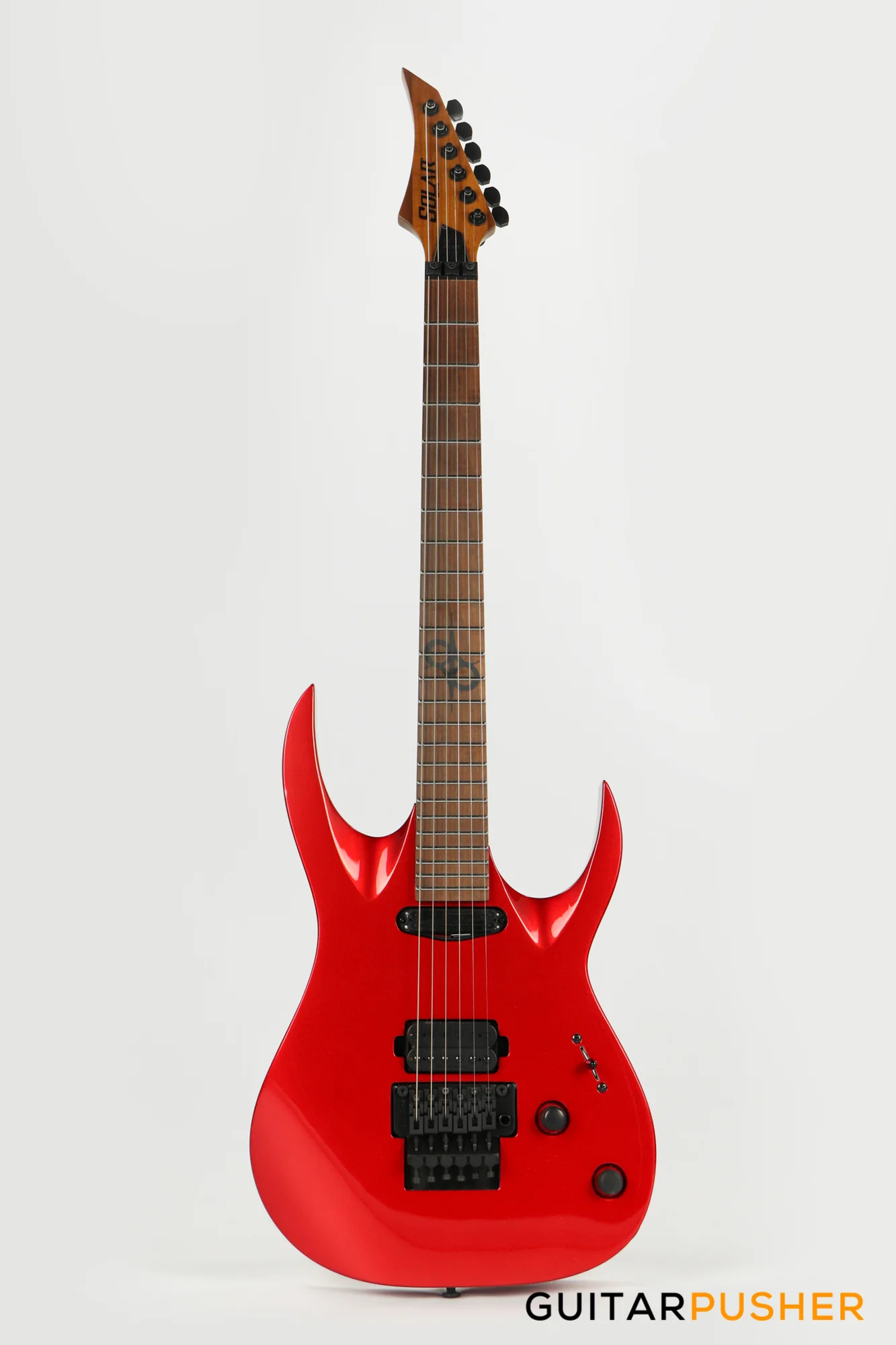 Solar Guitars AB1.6FRCAR Candy Apple Red Metallic Electric Guitar w/ Floyd Rose 1000 - Image 2