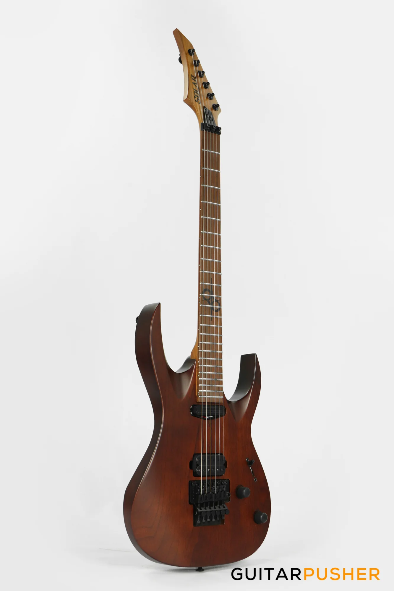 Solar Guitars AB1.6FRNB Natural Brown Matte Electric Guitar w/ Floyd Rose - Image 3