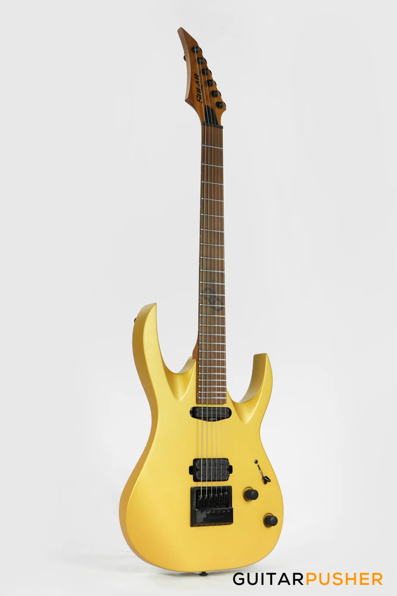 Solar Guitars AB1.6G Antique Gold Matte Electric Guitar w/ Evertune Bridge - Image 3