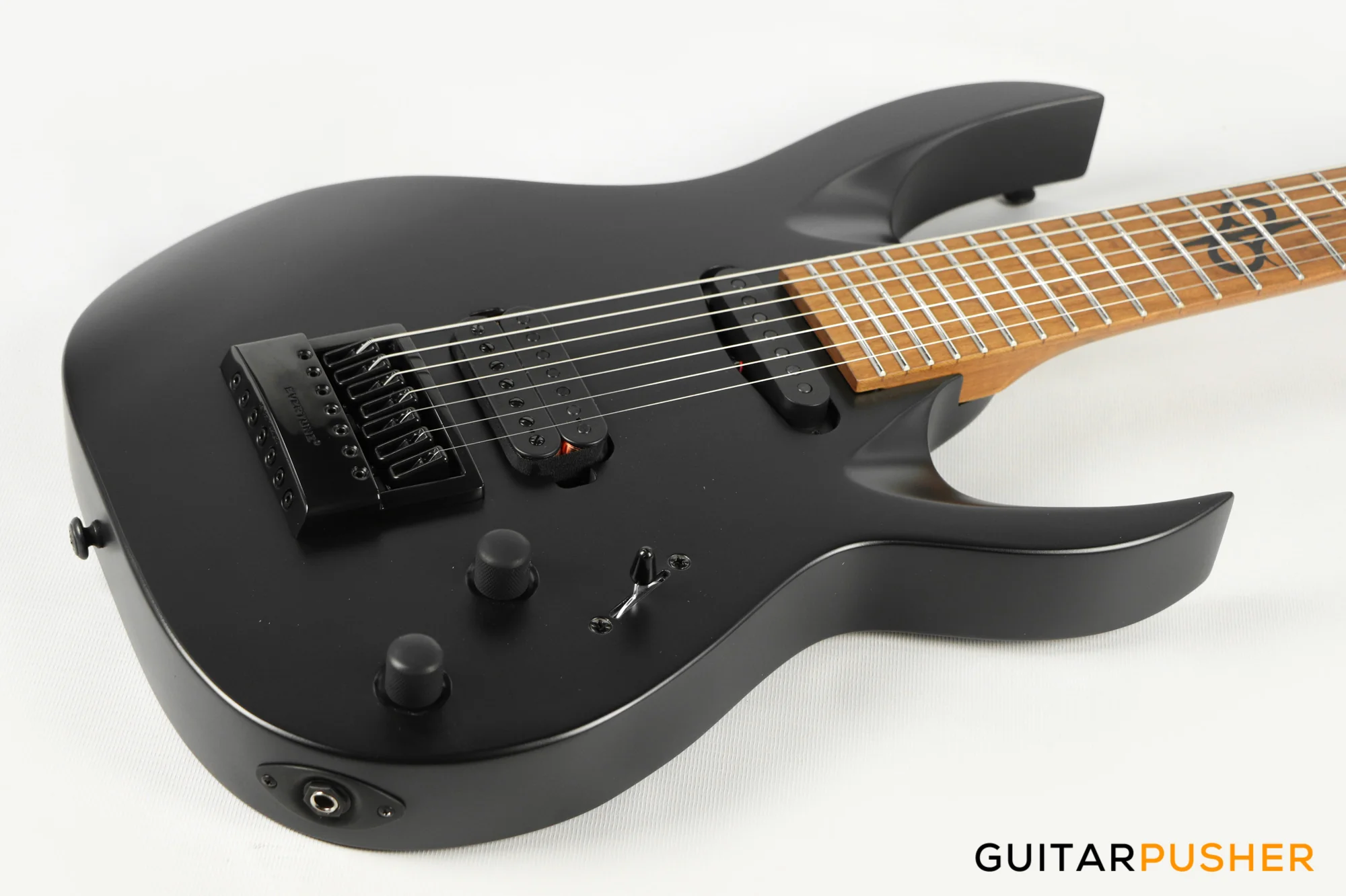 Solar Guitars AB1.7C Carbon Black Matte 7-String Electric Guitar with Evertune Bridge - Image 10