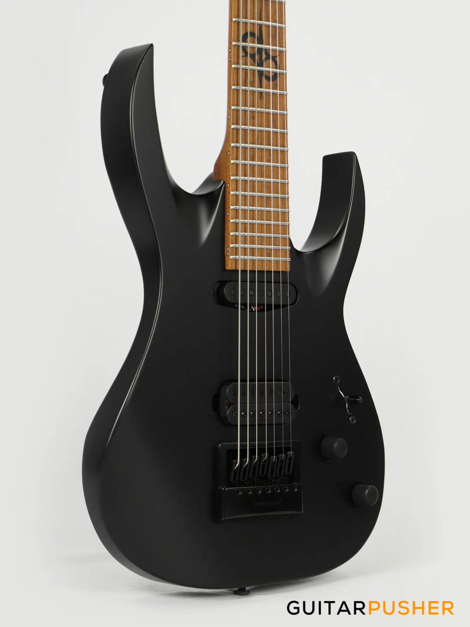 Solar Guitars AB1.7C Carbon Black Matte 7-String Electric Guitar with Evertune Bridge - Image 4