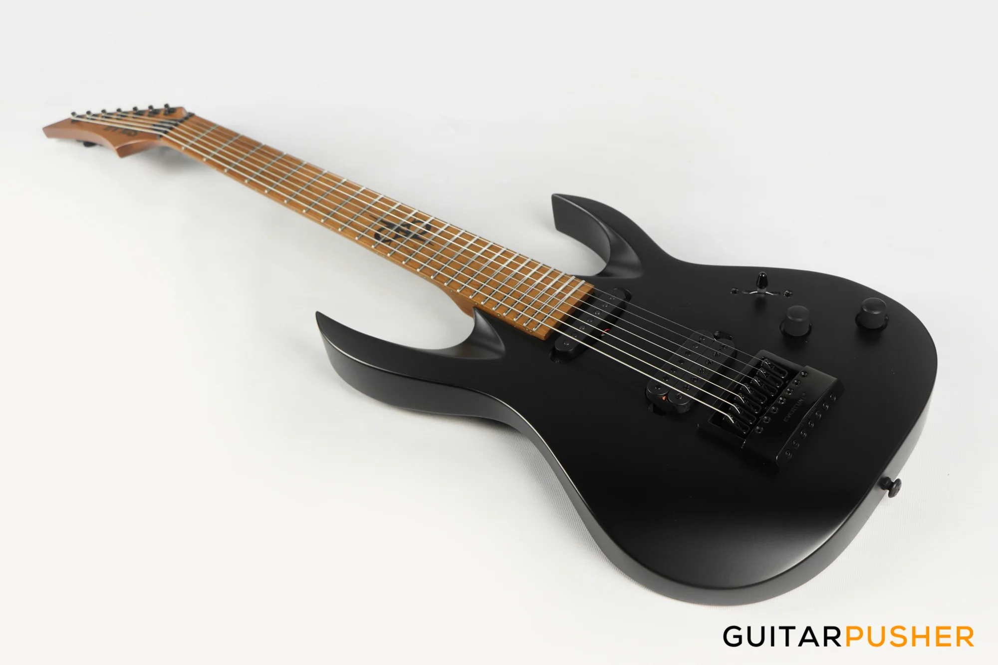 Solar Guitars AB1.7C Carbon Black Matte 7-String Electric Guitar with Evertune Bridge - Image 8