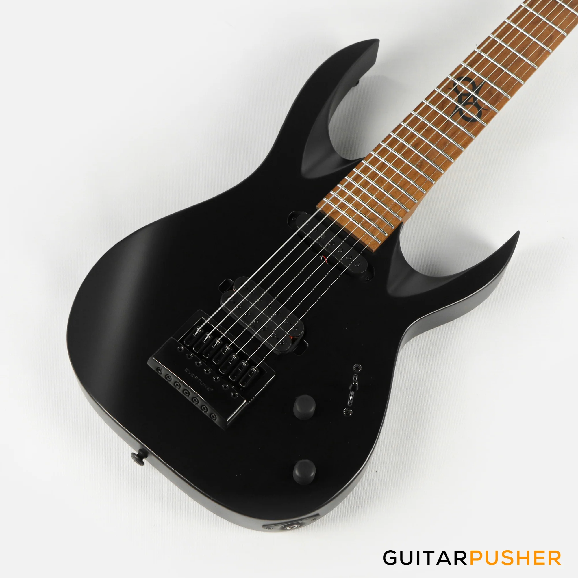 Solar Guitars AB1.7C Carbon Black Matte 7-String Electric Guitar with Evertune Bridge - Image 9