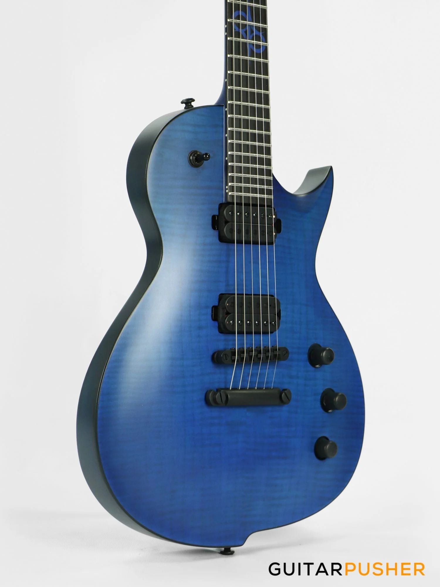 Solar Guitars GC 2.6C Flame Blue Matte Singlecut Electric Guitar - Image 11
