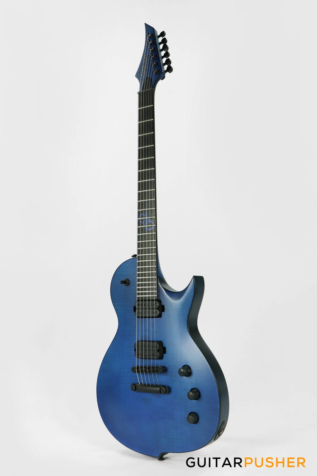 Solar Guitars GC 2.6C Flame Blue Matte Singlecut Electric Guitar - Image 3