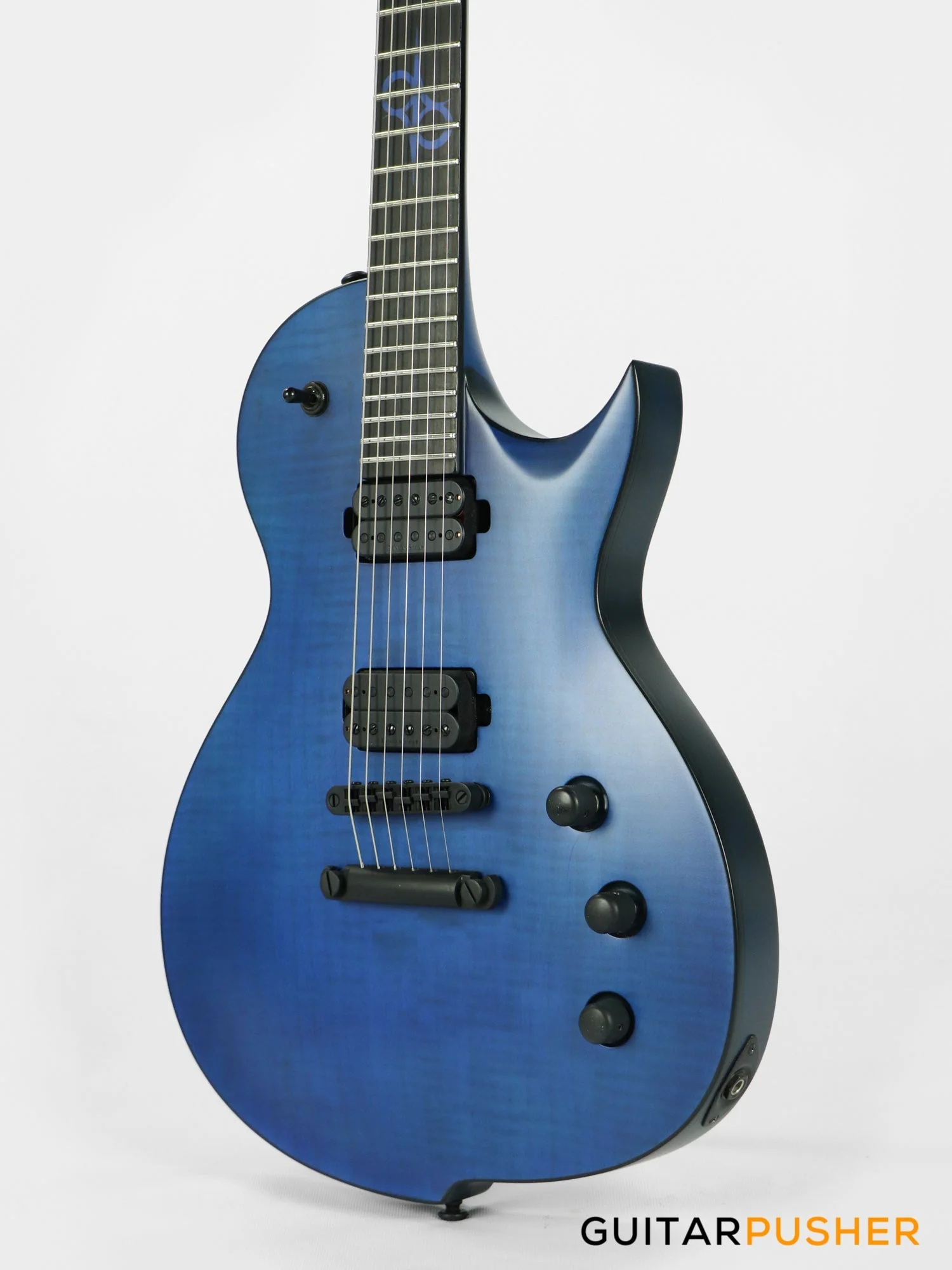 Solar Guitars GC 2.6C Flame Blue Matte Singlecut Electric Guitar - Image 4
