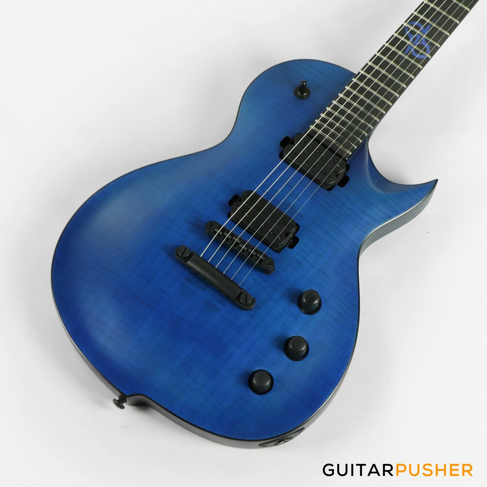 Solar Guitars GC 2.6C Flame Blue Matte Singlecut Electric Guitar - Image 6