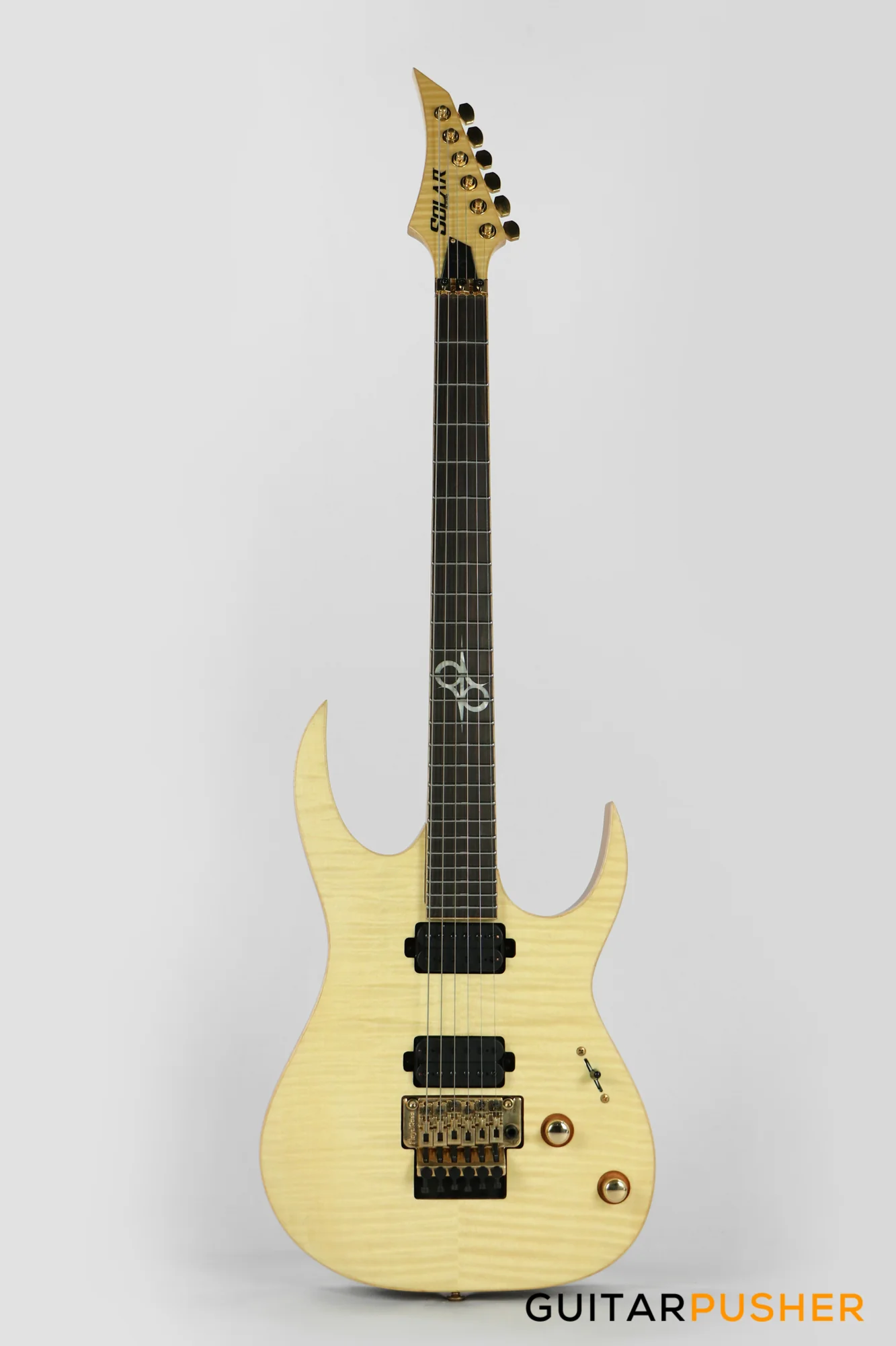 Solar Guitars SB1.6FRFM Flame Natural Matte Electric Guitar w/ Floyd Rose 1000 - Image 2