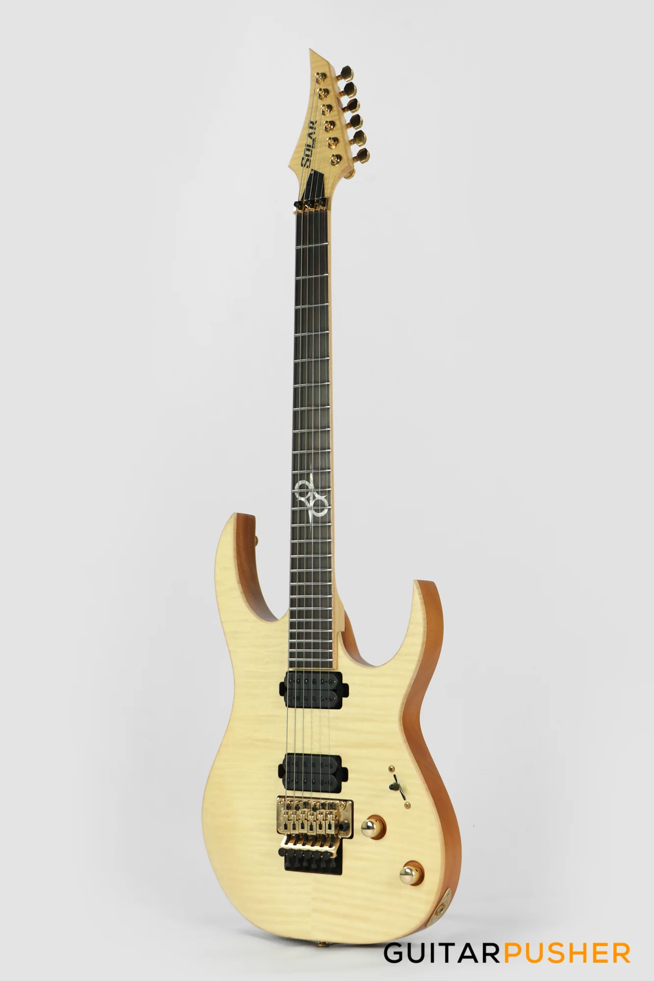 Solar Guitars SB1.6FRFM Flame Natural Matte Electric Guitar w/ Floyd Rose 1000 - Image 7