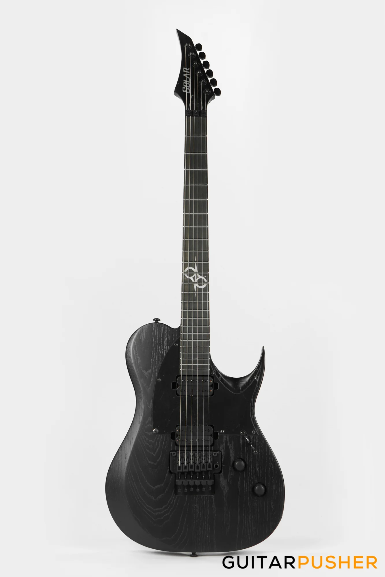 Solar Guitars T1.6FRBOP Black Open Pore Matte Electric Guitar w/ Floyd Rose 1000 - Image 6