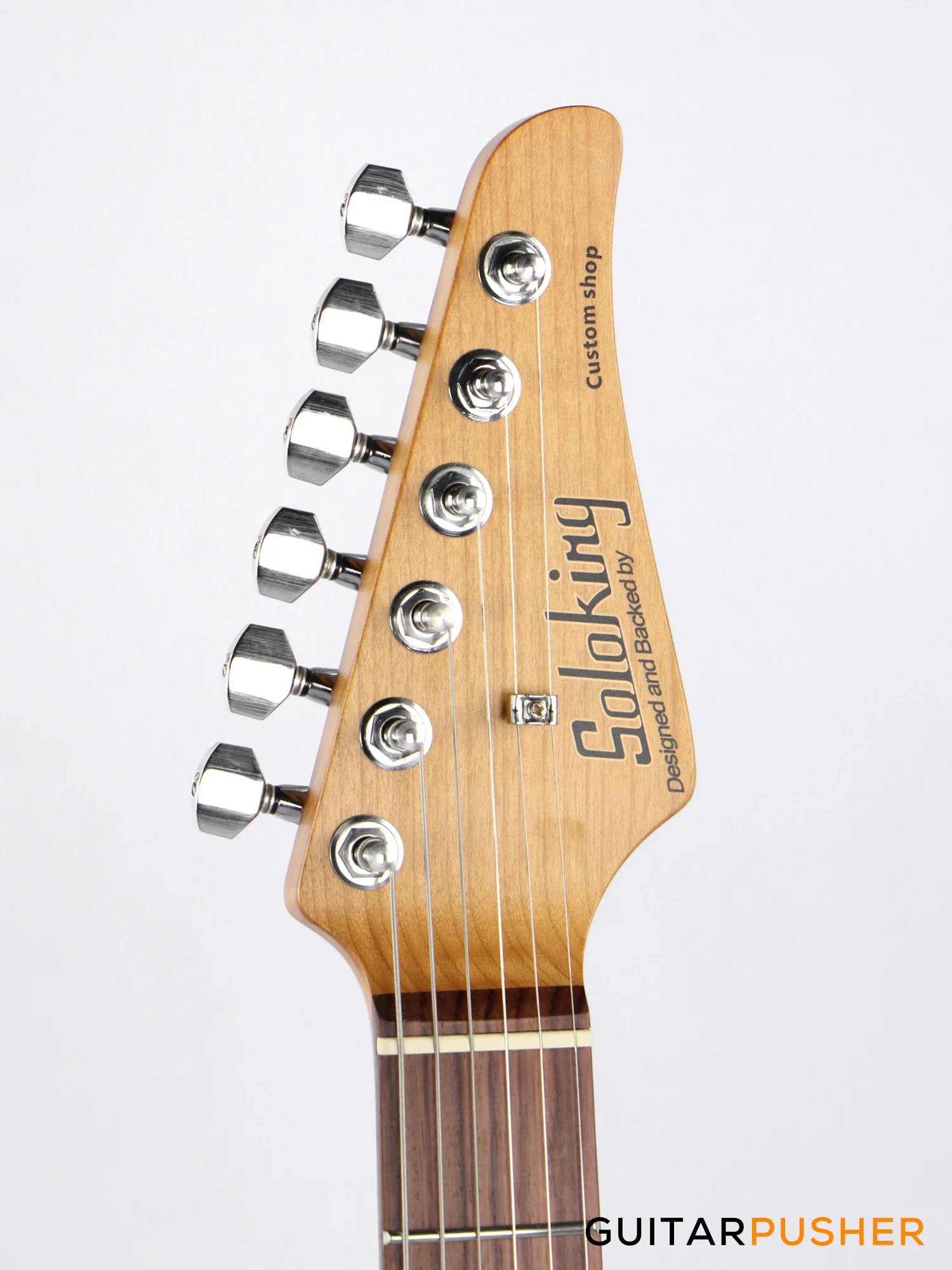 Soloking MS-1 Classic 22 HSS Quilt Top with Rosewood FB JESCAR - Strawberry Wakesurf - Image 6
