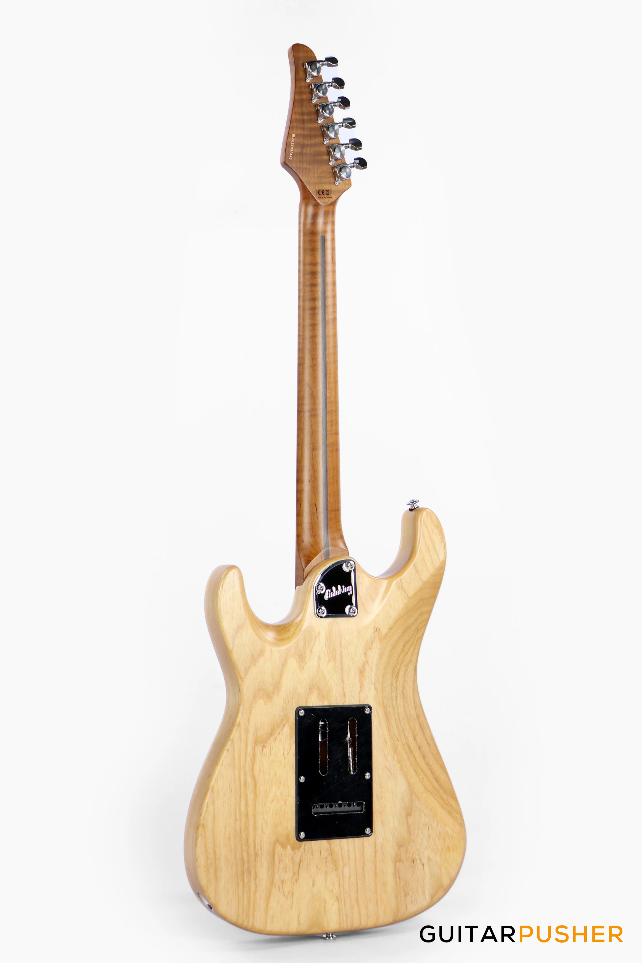Soloking MS-1 Classic Flat Top FMN Roasted Flame Maple Neck HSS Electric Guitar - Jeans Pacific Blue - Image 12