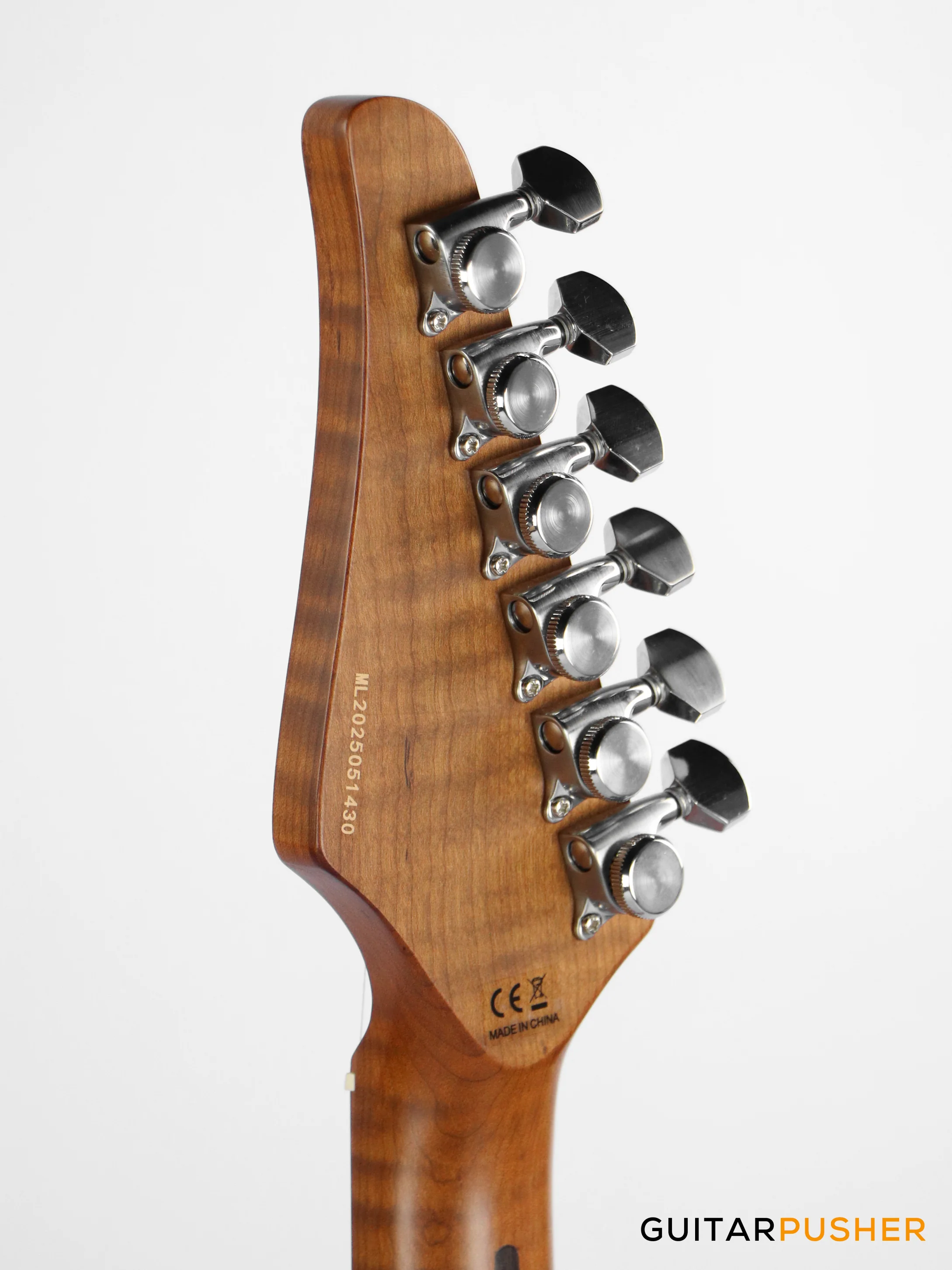 Soloking MS-1 Classic Flat Top FMN Roasted Flame Maple Neck HSS Electric Guitar - Jeans Pacific Blue - Image 13