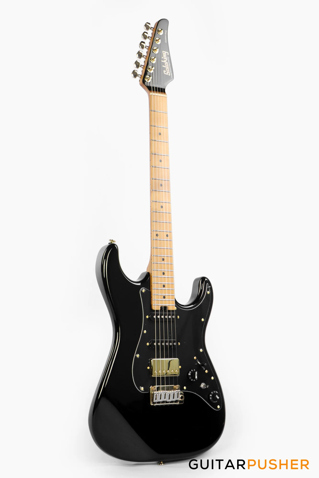 Soloking MS-1 Classic MKII and Roasted Maple FB - Black Beauty Gold Hardware - Image 3