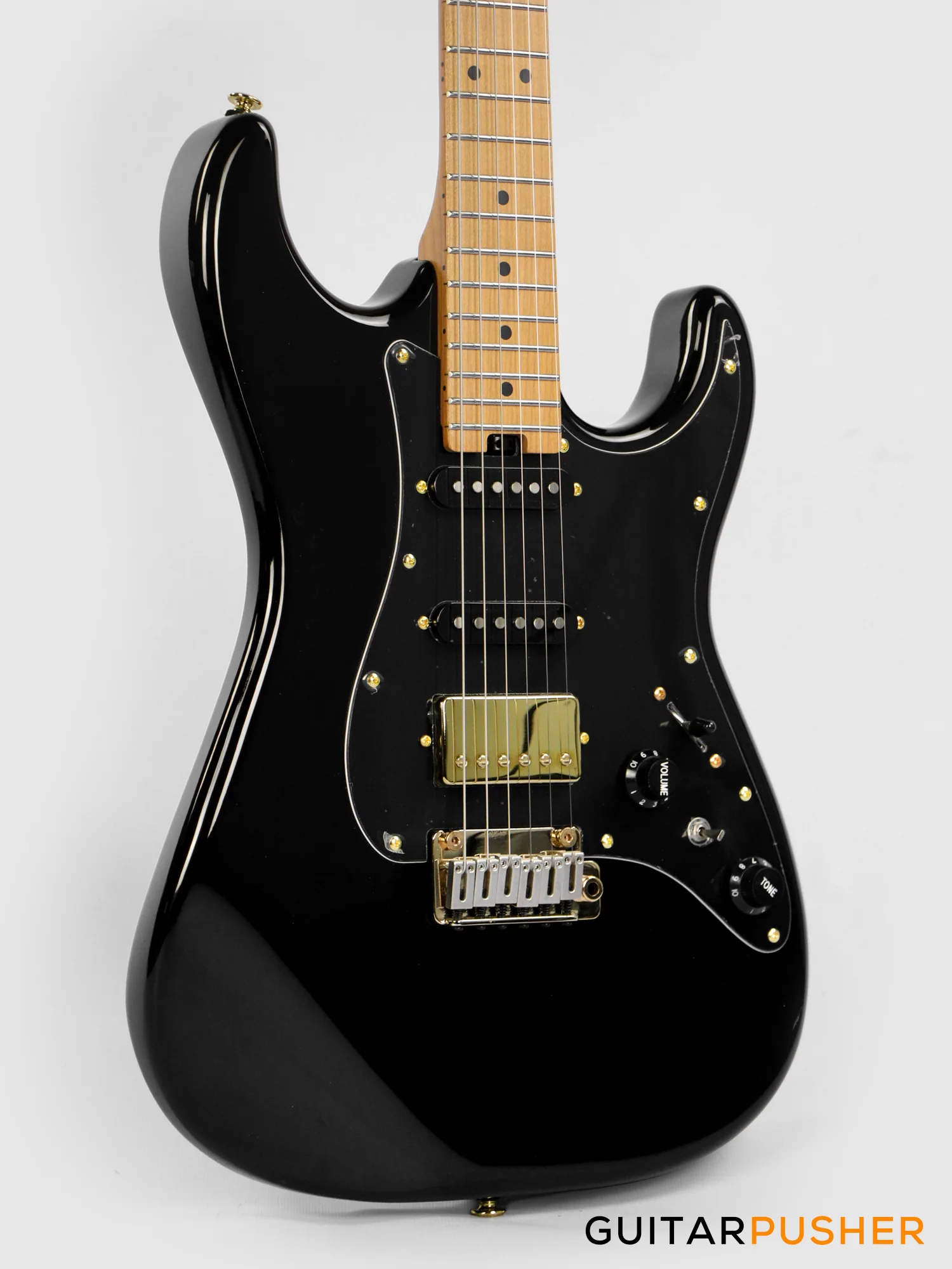 Soloking MS-1 Classic MKII and Roasted Maple FB - Black Beauty Gold Hardware - Image 4