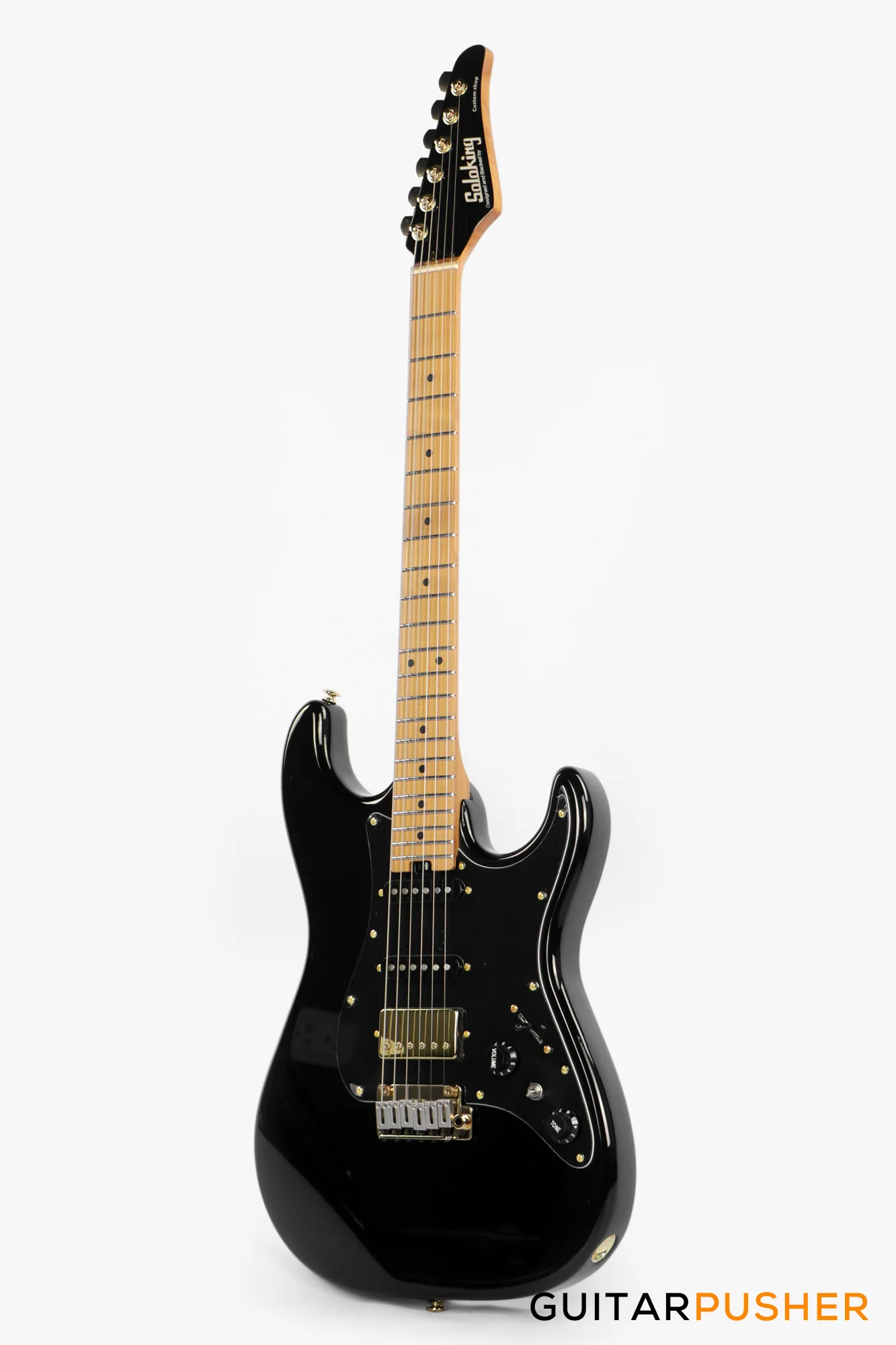 Soloking MS-1 Classic MKII and Roasted Maple FB - Black Beauty Gold Hardware - Image 7