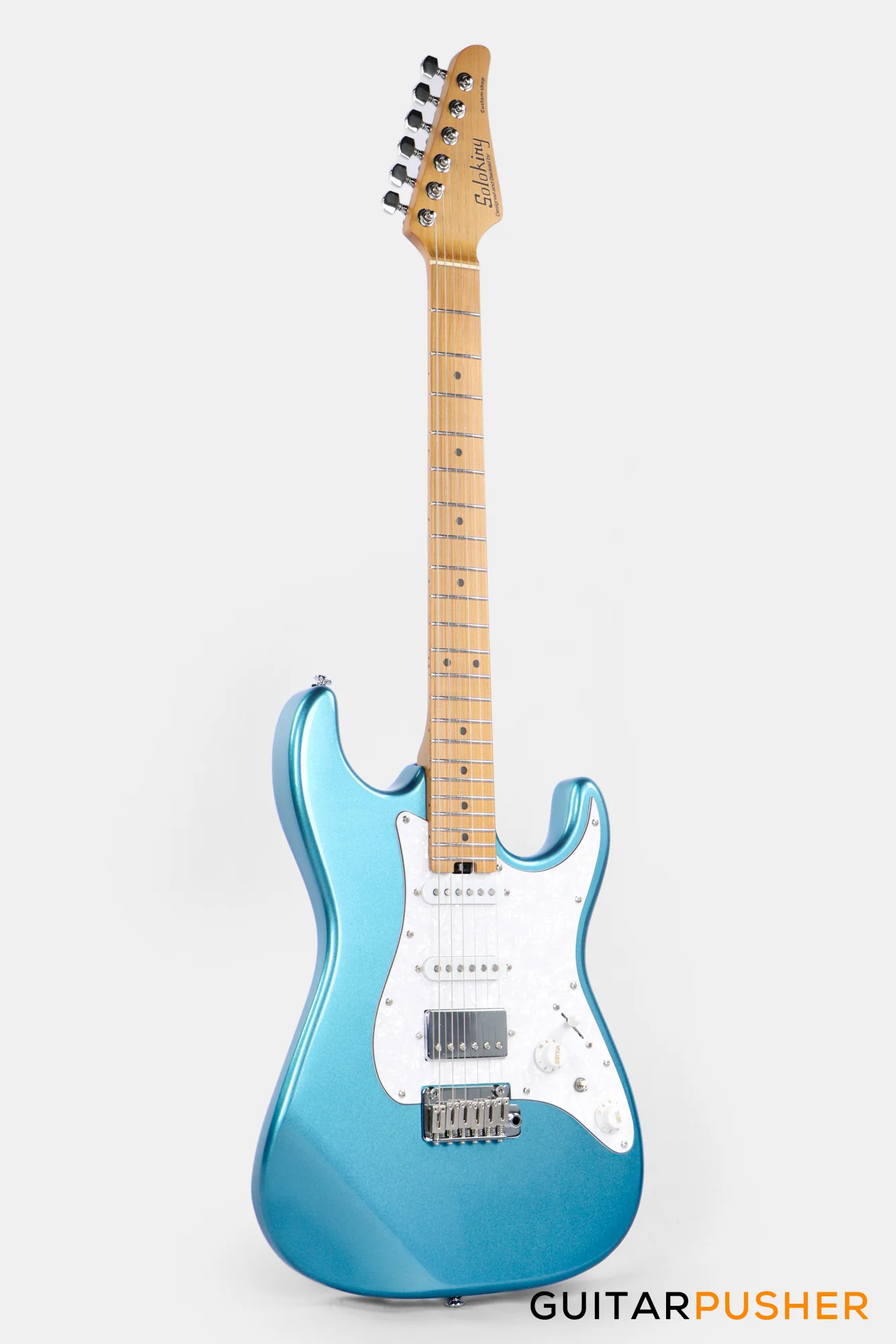Soloking MS-1 Classic MKII Roasted Maple FB - Lake Placid Blue - Image 3