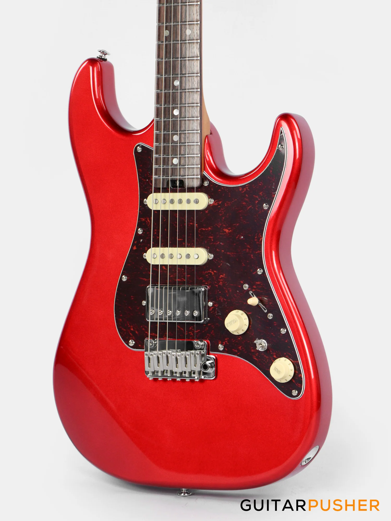 Soloking MS-1 Classic MKII with Roasted Neck and Rosewood FB - Candy Apple Red - Image 3