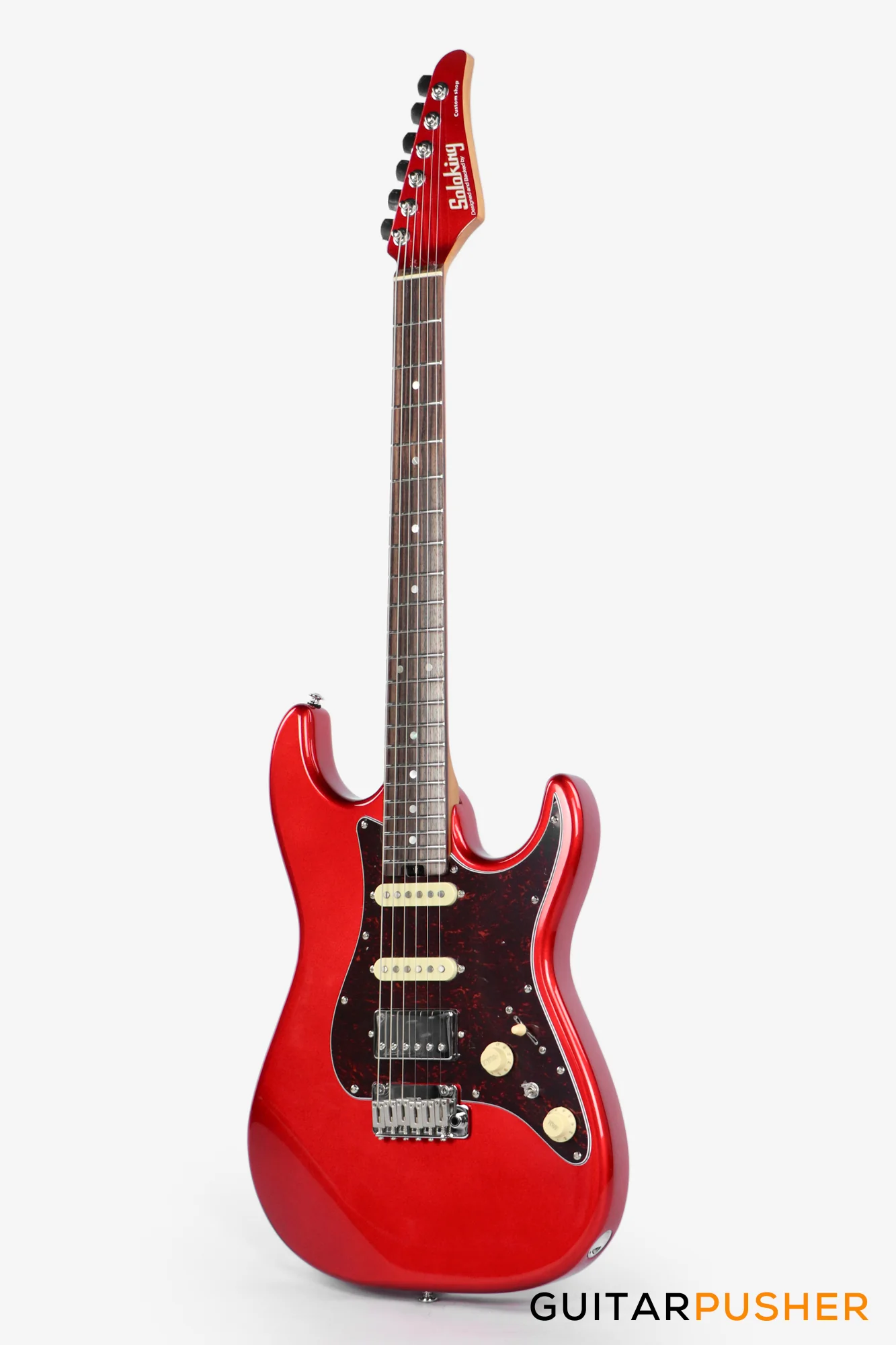 Soloking MS-1 Classic MKII with Roasted Neck and Rosewood FB - Candy Apple Red - Image 4