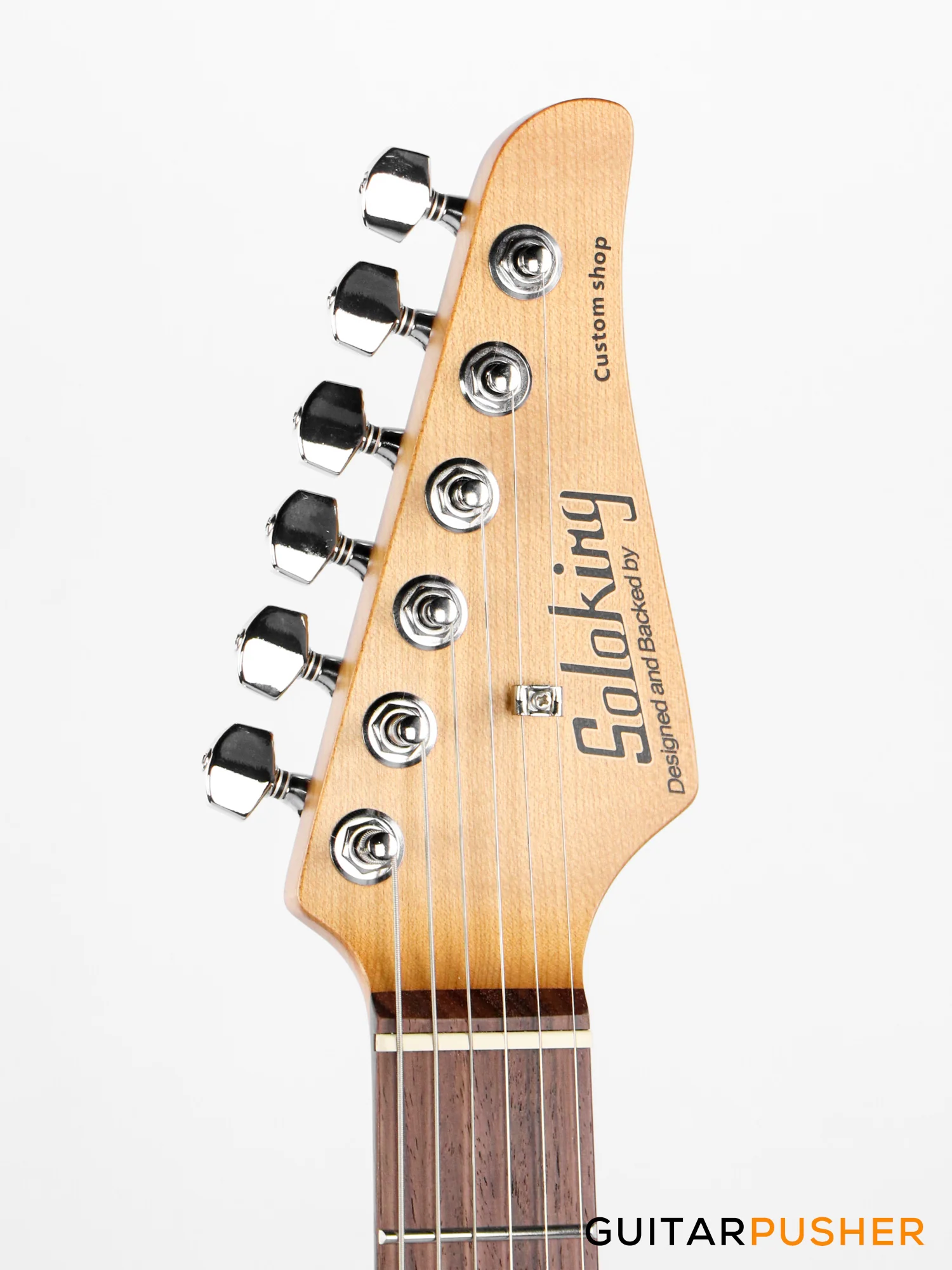 Soloking MS-1 Custom 22 HSS Flat Top with Rosewood FB JESCAR - in Fire Wakesurf - Image 8
