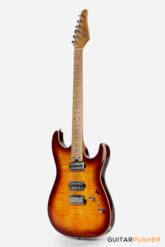 Soloking MS-1 Custom 24 HH Quilt with Rosewood FB - Bengal Burst - Image 7