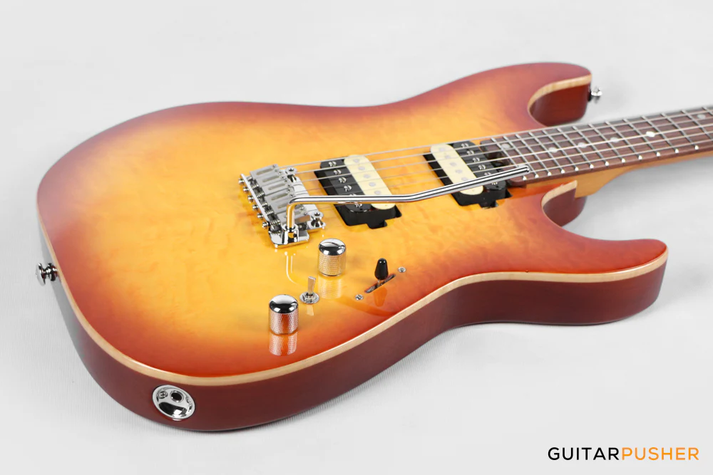 Soloking MS-1 Custom 24 HH Quilt with Rosewood FB - Honeyburst - Image 10