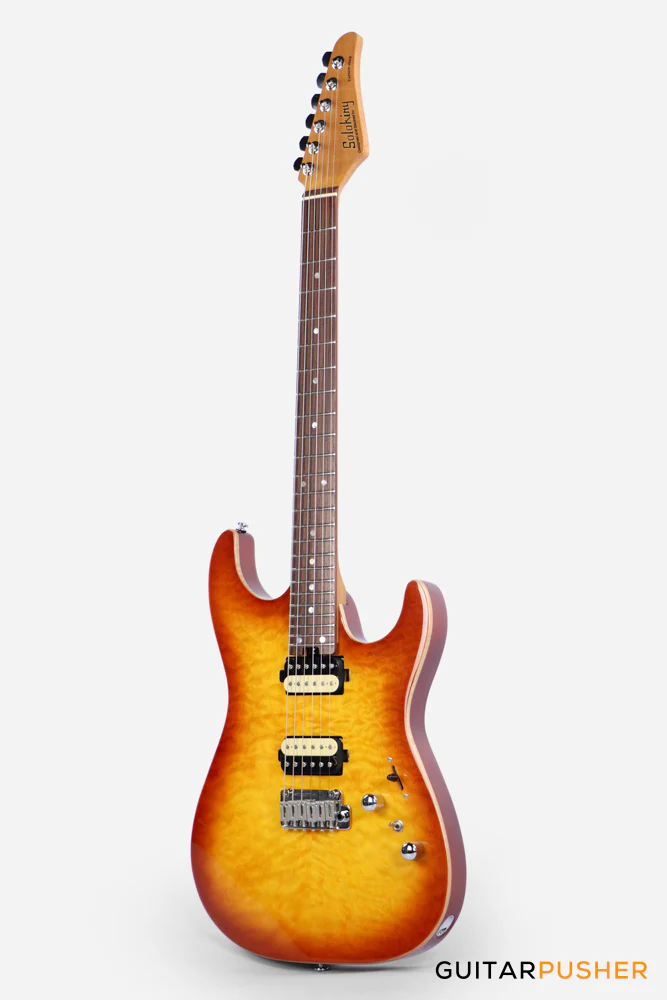 Soloking MS-1 Custom 24 HH Quilt with Rosewood FB - Honeyburst - Image 4