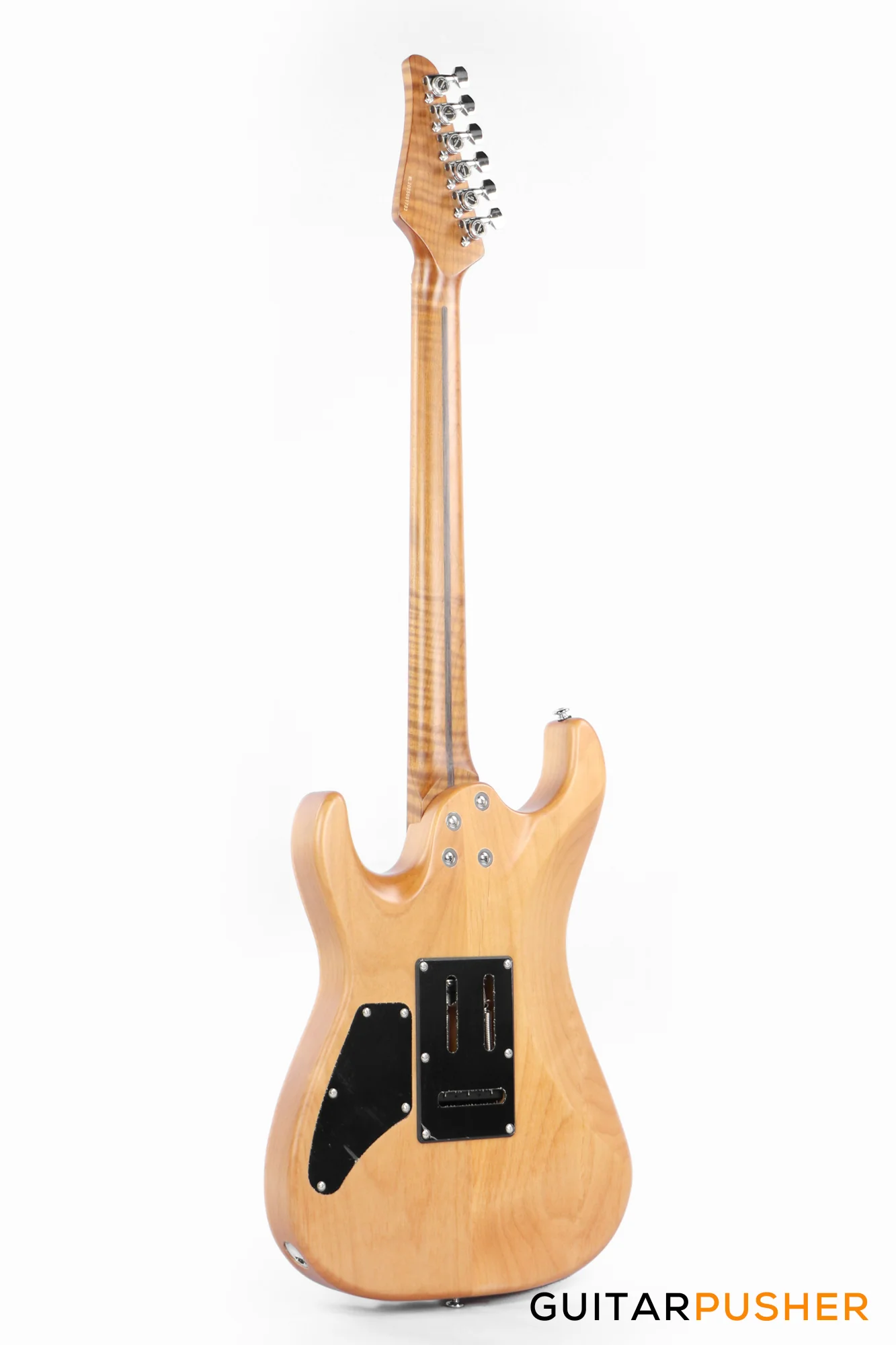 Soloking MS-1 Custom 24 HSS Flat Top FMN Elite with Roasted Flame Maple Neck - Natural Satin - Image 5