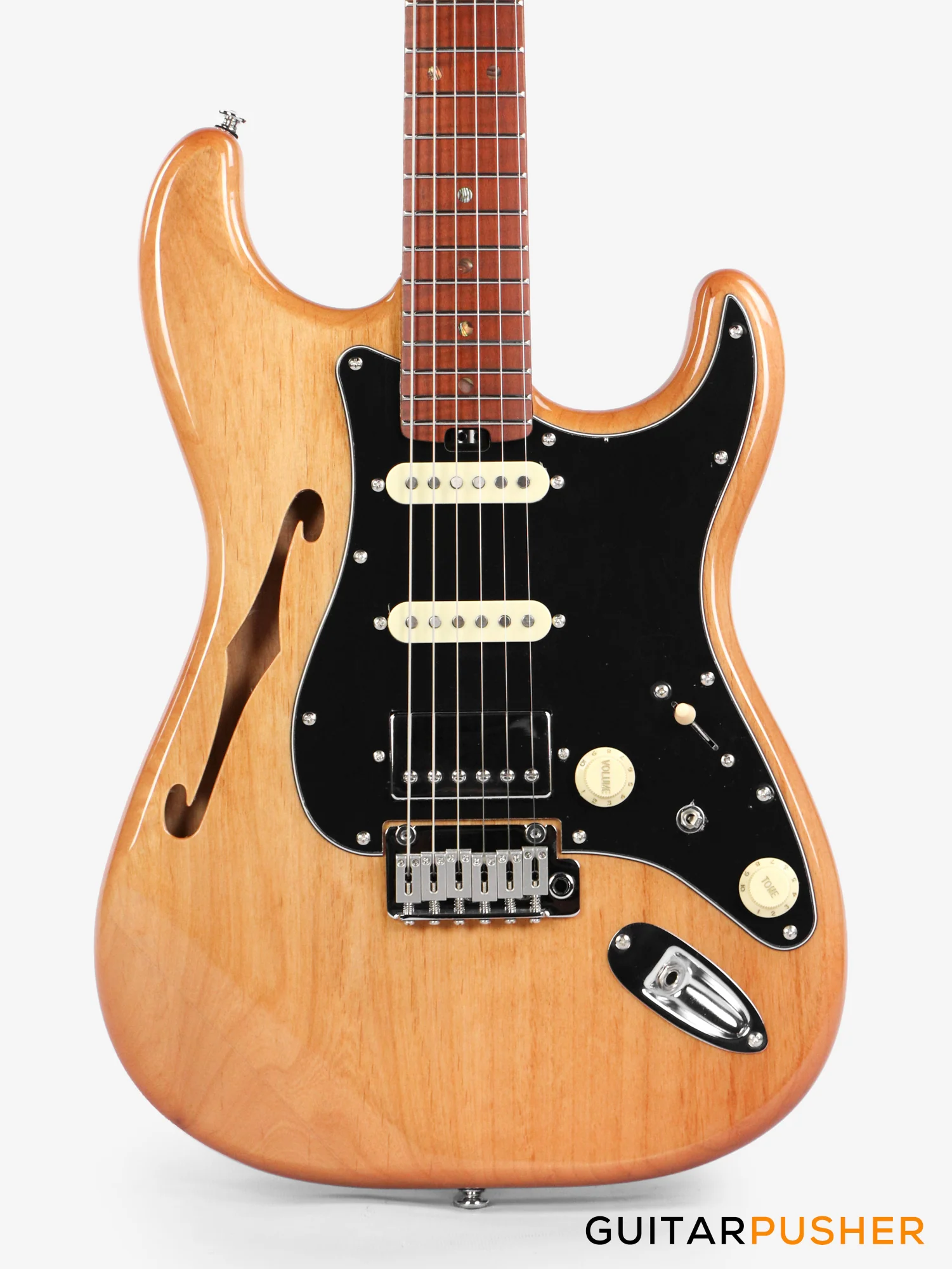 Soloking MS-1 Thinline Artisan FMN with Roasted Flame NeckNafiri Special Run JESCAR - Natural Mocha
