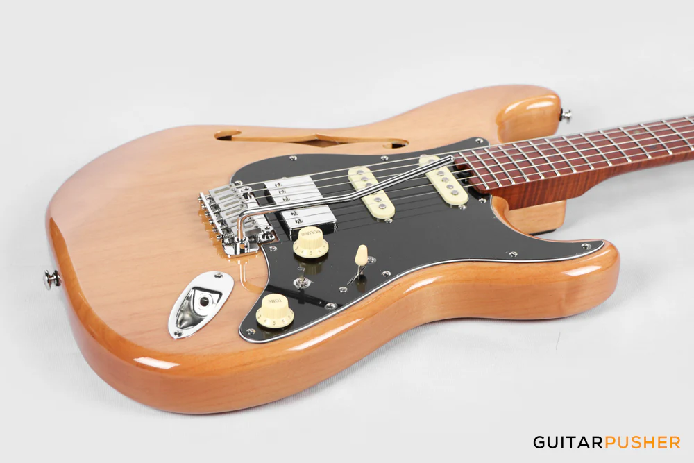Soloking MS-1 Thinline Artisan FMN with Roasted Flame NeckNafiri Special Run JESCAR - Natural Mocha - Image 10