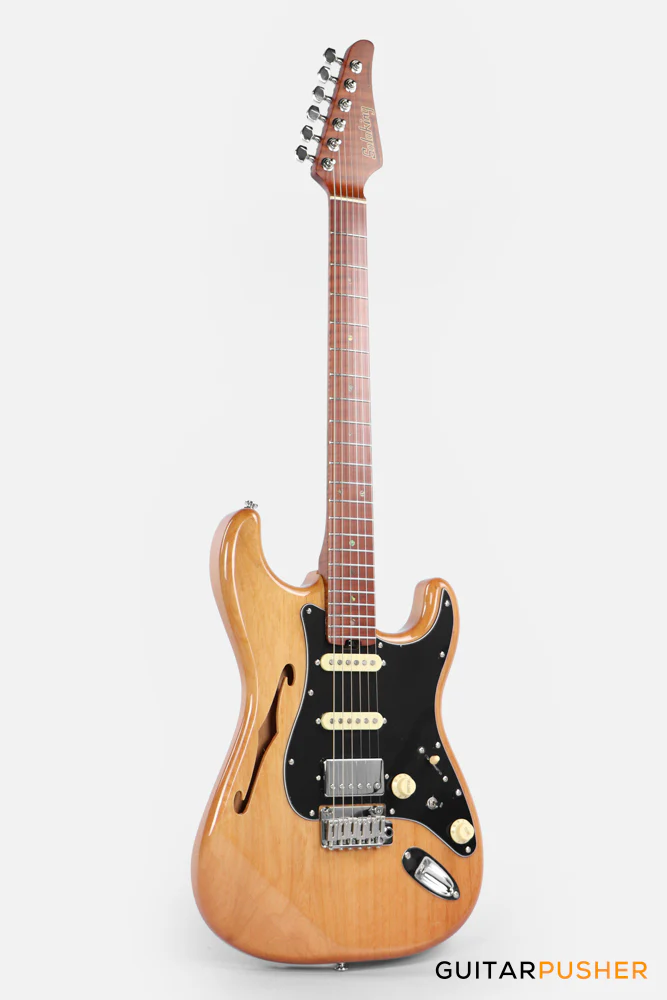 Soloking MS-1 Thinline Artisan FMN with Roasted Flame NeckNafiri Special Run JESCAR - Natural Mocha - Image 3