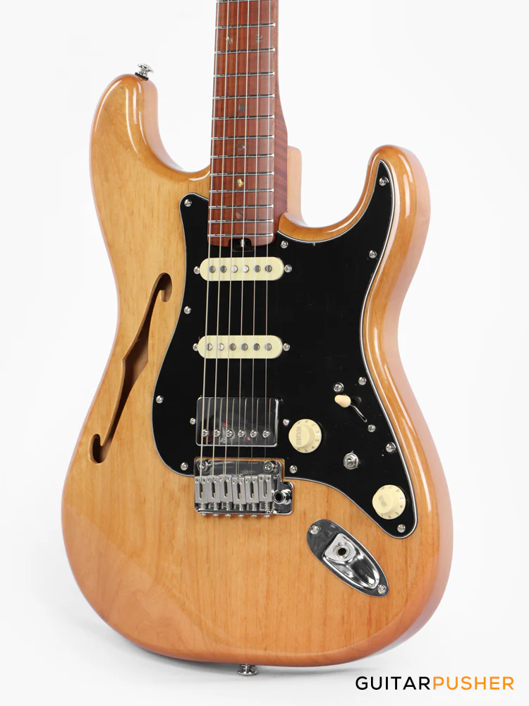 Soloking MS-1 Thinline Artisan FMN with Roasted Flame NeckNafiri Special Run JESCAR - Natural Mocha - Image 8