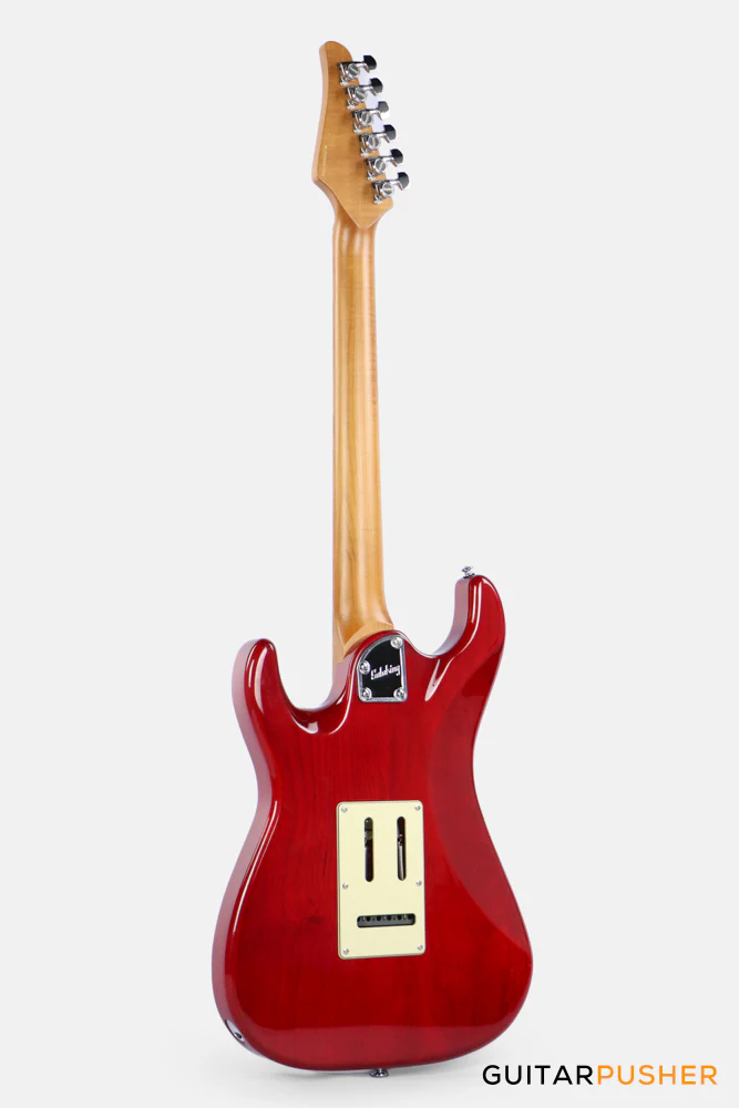 Soloking MS-11 Classic MKII 5A Flame Maple Top Roasted Maple Neck in Transparent Red Nafiri Special - Image 6