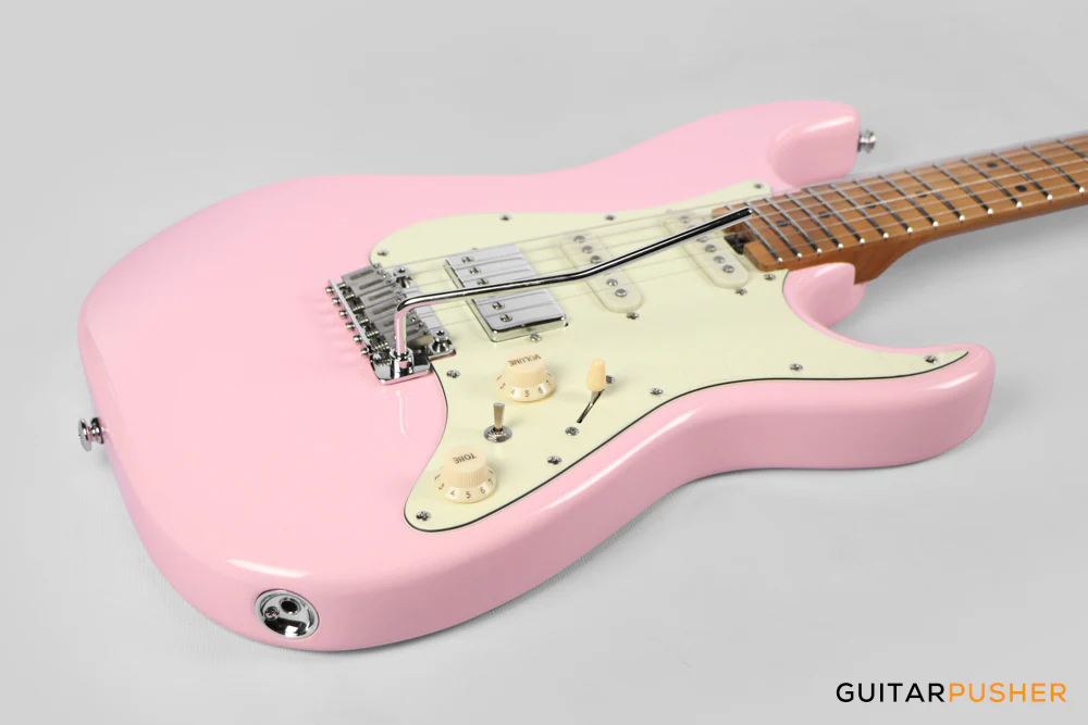 Soloking MS-11 Classic MKII with Roasted Maple FB - Shell Pink - Image 10