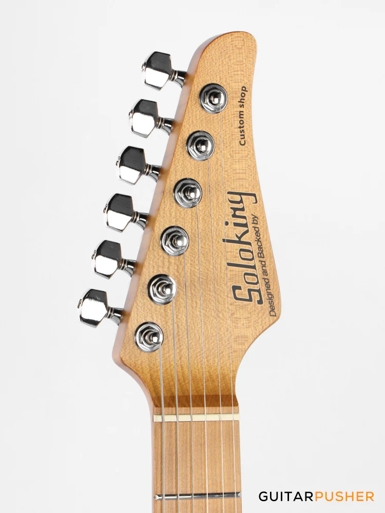 Soloking MS-11 Classic MKII with Roasted Maple FB - Shell Pink - Image 5