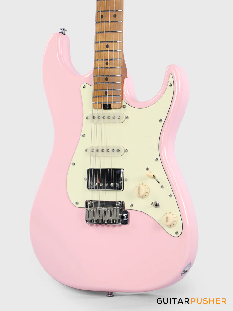 Soloking MS-11 Classic MKII with Roasted Maple FB - Shell Pink - Image 8