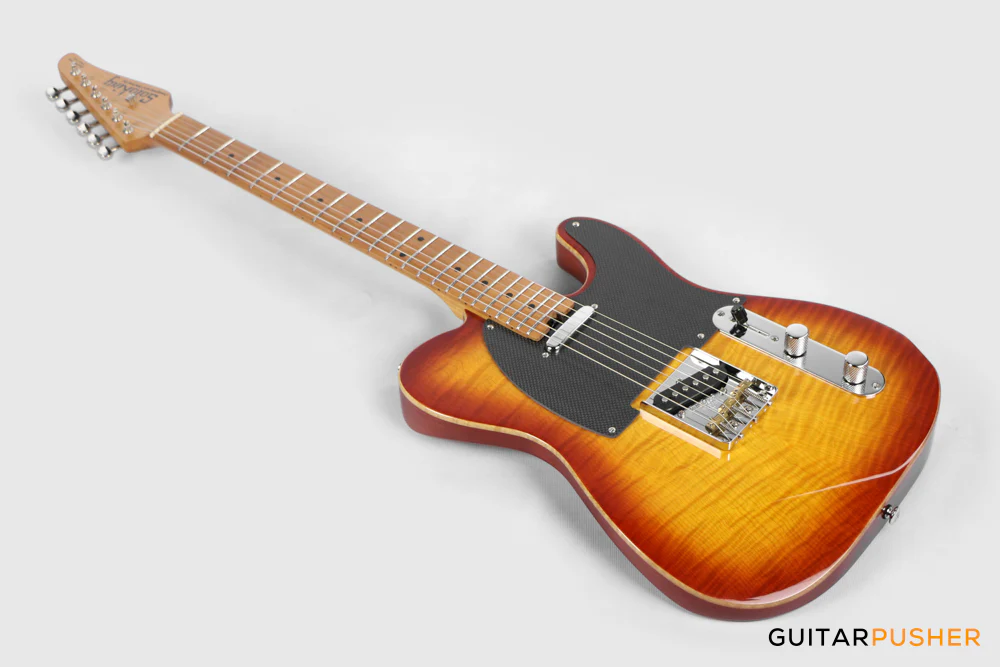 Soloking MT-1 FM Artisan with Solid Flame Top in Honeyburst - Image 11