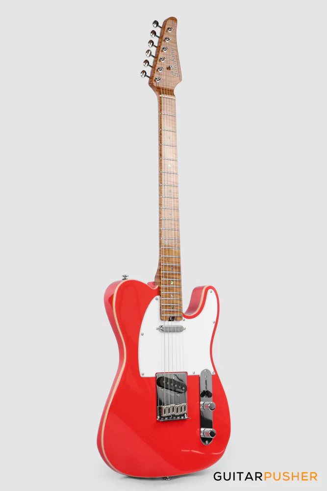 Soloking MT-1 Vintage FMN with Roasted Flame Maple Neck in Fiesta Red Nafiri Special Run - Image 11