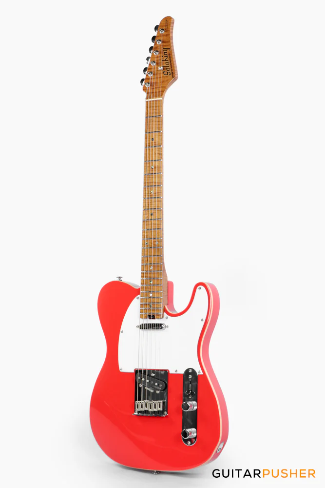 Soloking MT-1 Vintage FMN with Roasted Flame Maple Neck in Fiesta Red Nafiri Special Run - Image 6