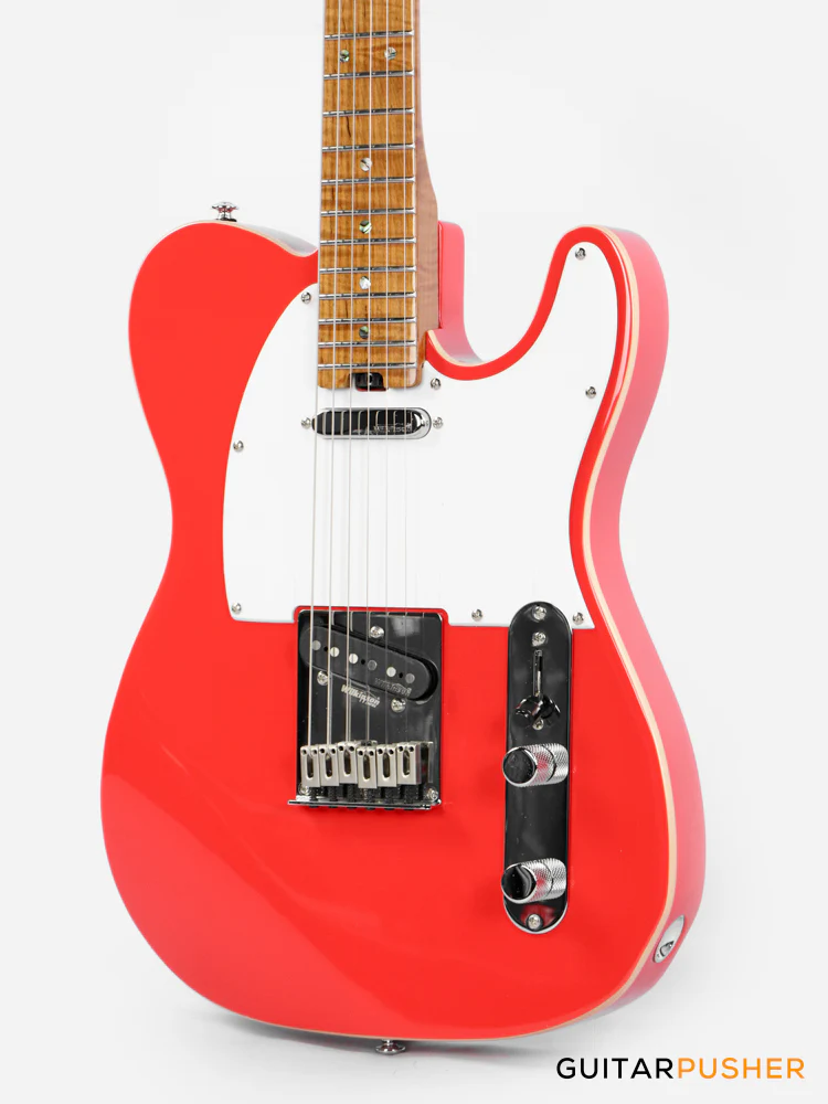 Soloking MT-1 Vintage FMN with Roasted Flame Maple Neck in Fiesta Red Nafiri Special Run - Image 7