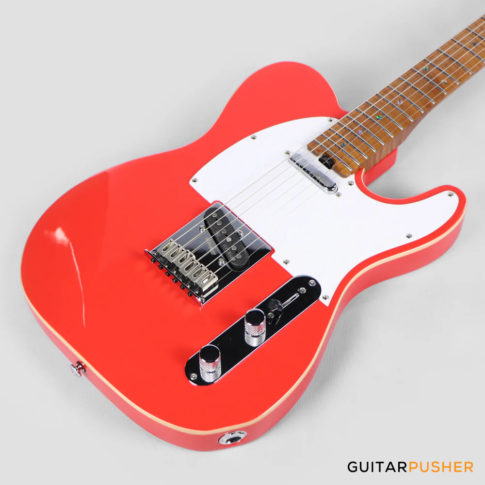 Soloking MT-1 Vintage FMN with Roasted Flame Maple Neck in Fiesta Red Nafiri Special Run - Image 8