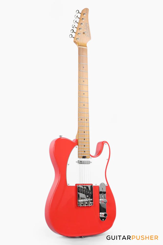 Soloking MT-1 Vintage MKII with Roasted Maple Neck and FB in Fiesta Red - Image 4