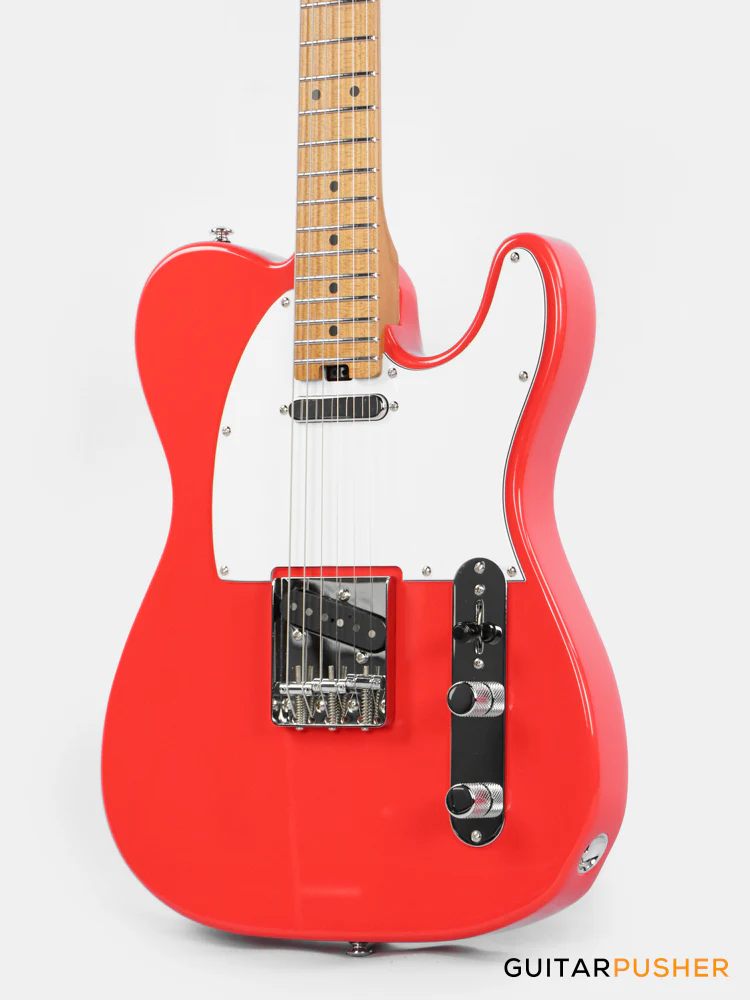 Soloking MT-1 Vintage MKII with Roasted Maple Neck and FB in Fiesta Red - Image 9