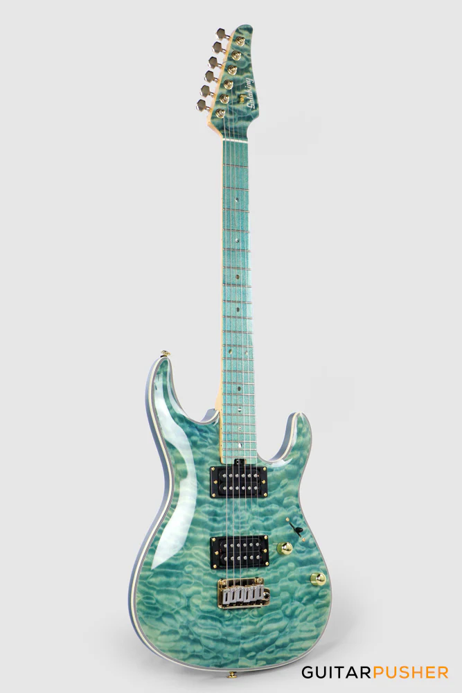 Soloking SM-22 HH QM Shredmaster – Trans Maldives Blue - Image 3
