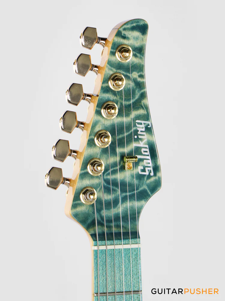 Soloking SM-22 HH QM Shredmaster – Trans Maldives Blue - Image 5