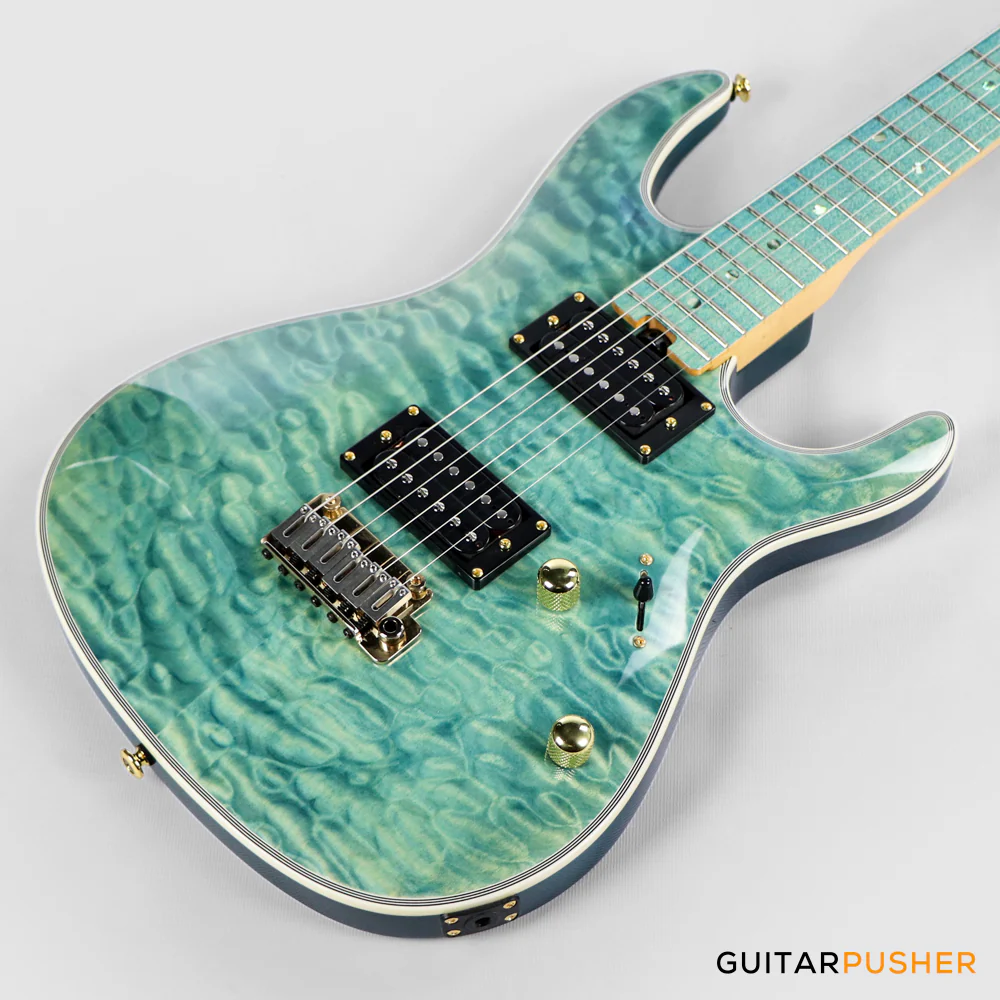 Soloking SM-22 HH QM Shredmaster – Trans Maldives Blue - Image 9