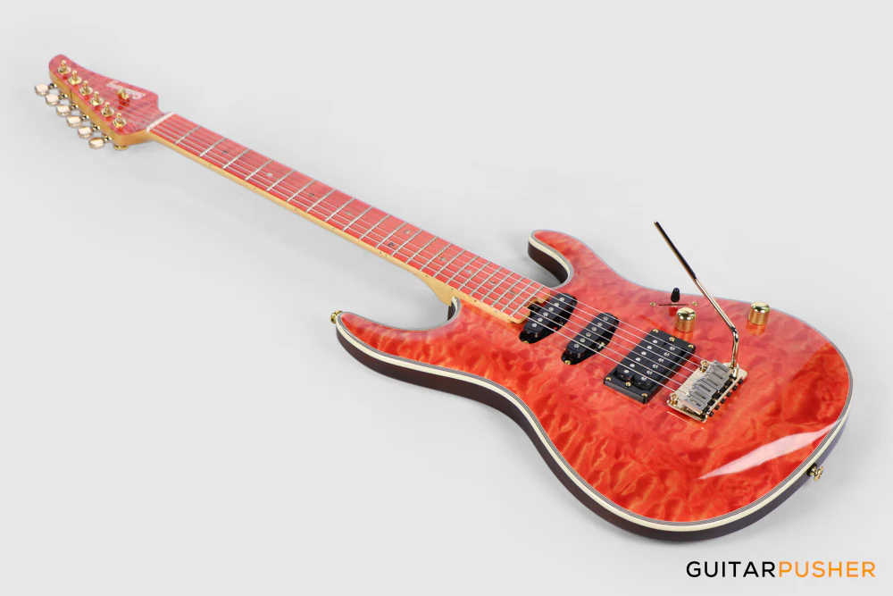 Soloking SM-22 HSS QM Shredmaster – Trans Salmon Pink - Image 10