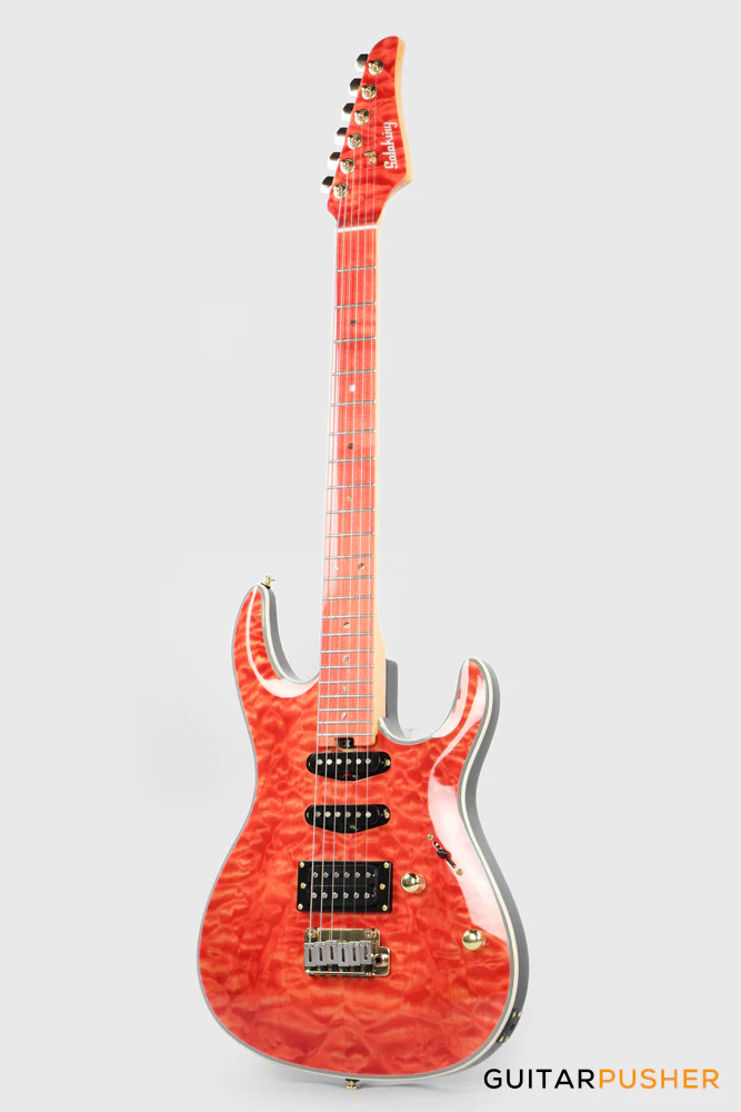 Soloking SM-22 HSS QM Shredmaster – Trans Salmon Pink - Image 6