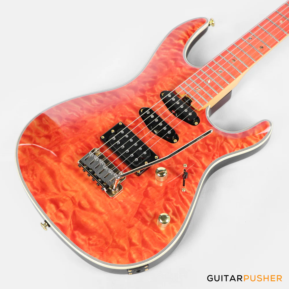Soloking SM-22 HSS QM Shredmaster – Trans Salmon Pink - Image 8